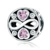 Charm ajouré Amour infini en argent 925 et zirconium