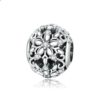 Charm ajouré de flocons de neige en argent 925