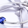 Charm métallisé bleu nuit univers interstellaire en argent 925