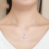 Charm pendentif en argent 925 avec perle blanche et ailes