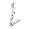 Charm pendentif avec lettre de l'alphabet V