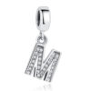 Charm pendentif avec lettre de l'alphabet M