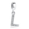 Charm pendentif avec lettre de l'alphabet L