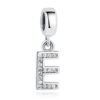 Charm pendentif avec lettre de l'alphabet E